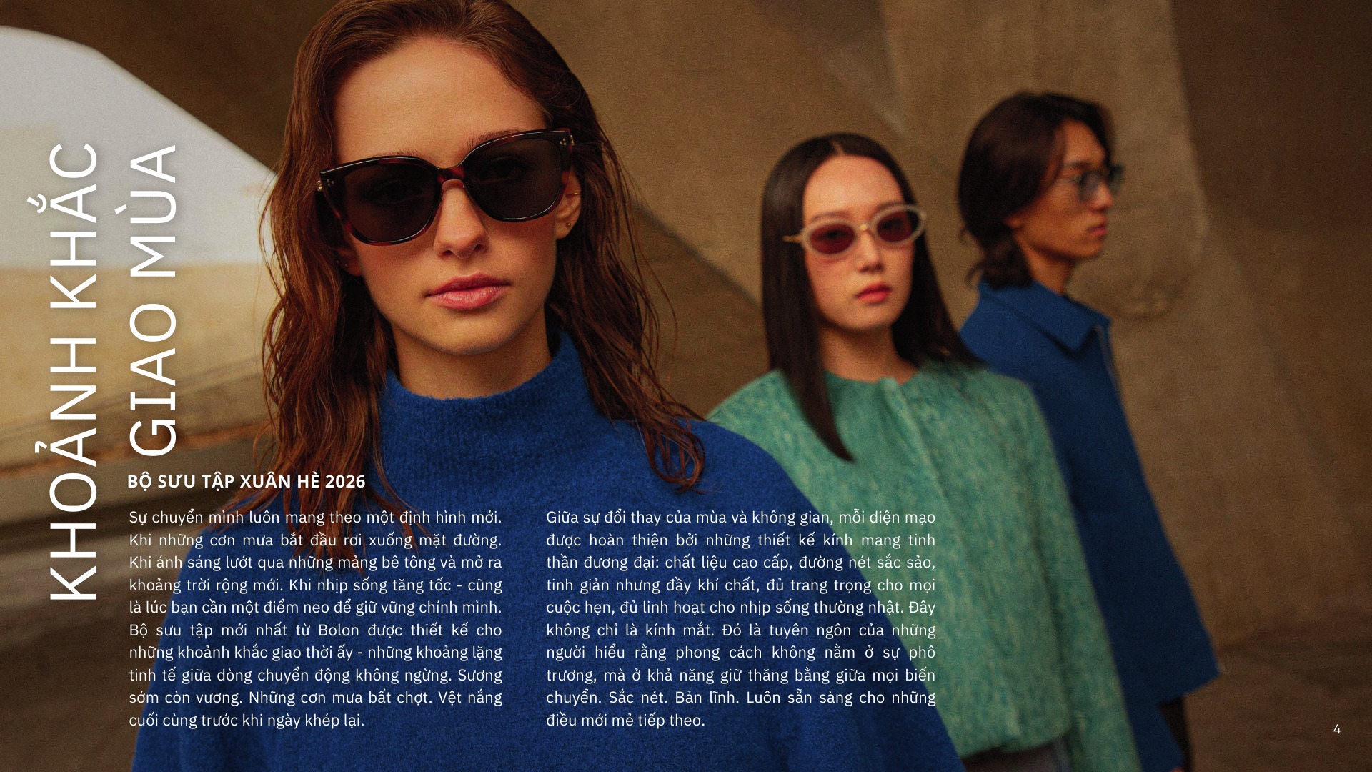 Lookbook Bolon SS26 — phong cách kính mát mùa hè