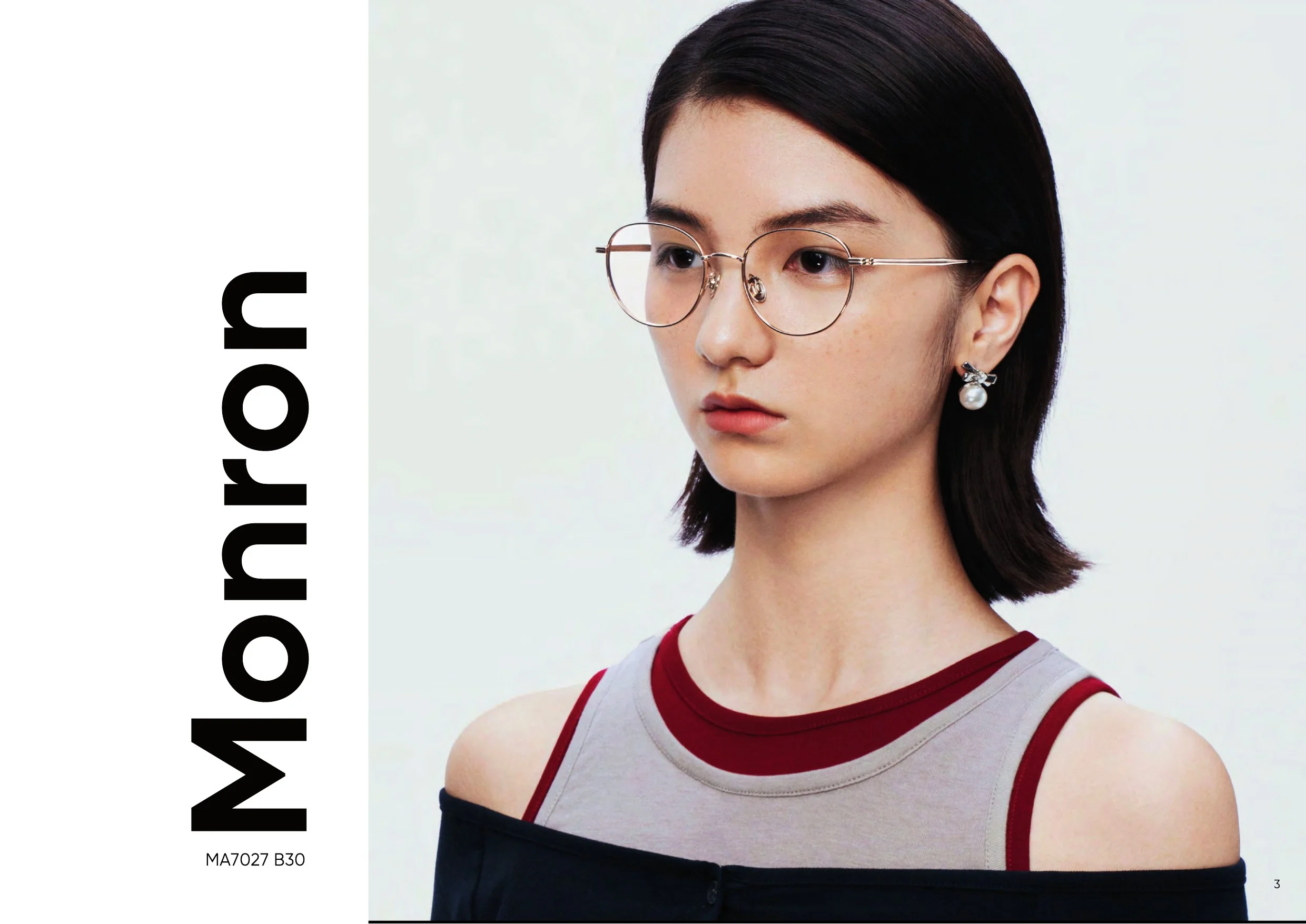 Lookbook Molsion Xuân Hè 2026 — người mẫu đeo gọng kính tròn