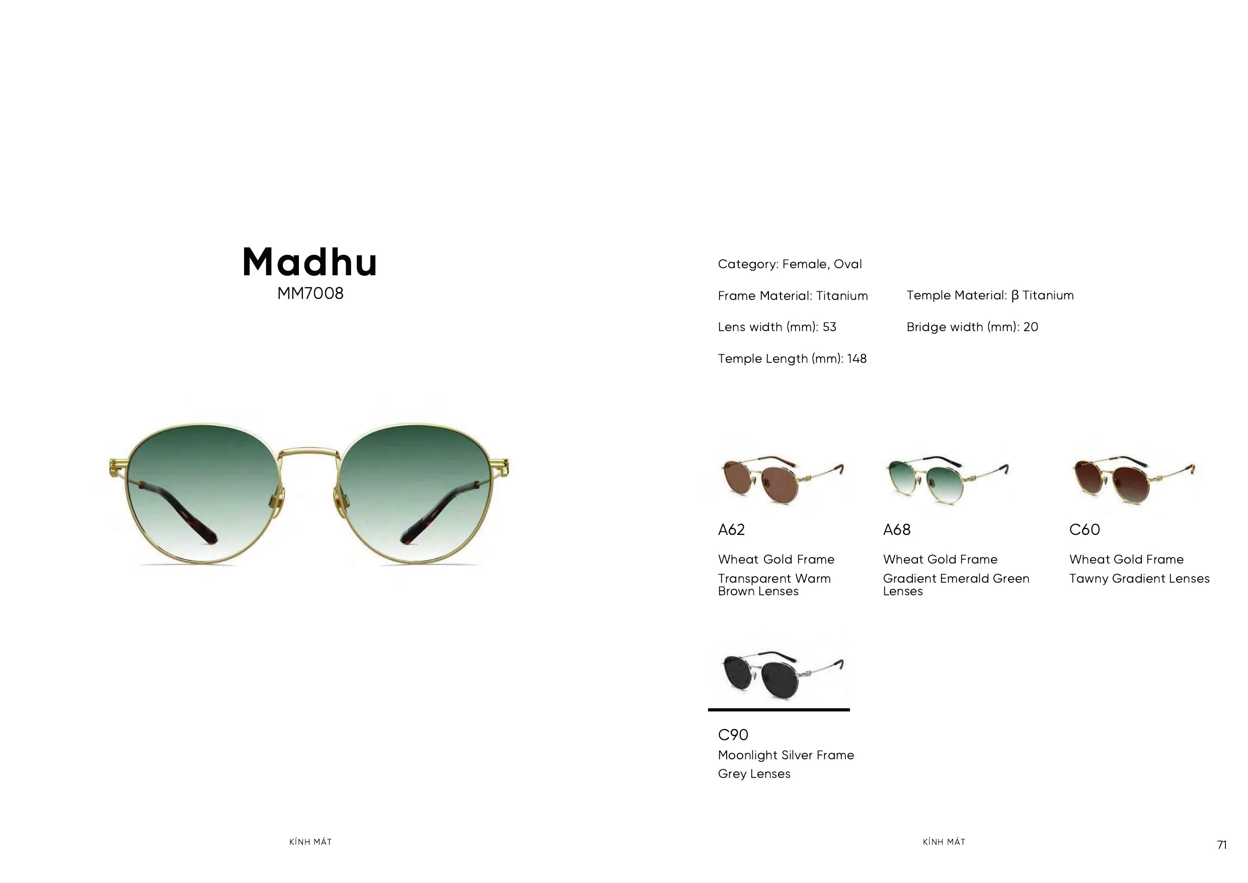 Trang catalogue Molsion SS26 số 72 — Madhu MM7008